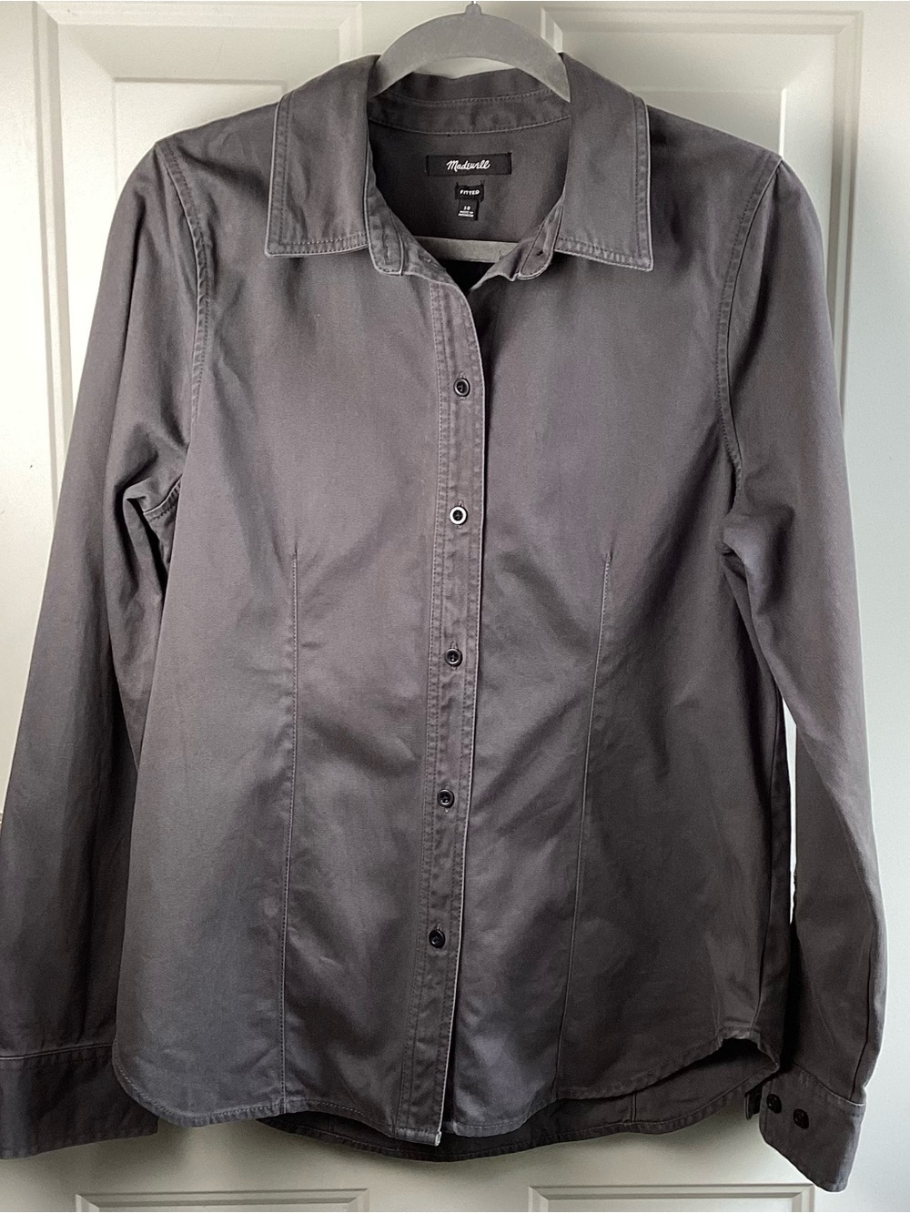 Madewell Charcoal Fitted Button-Up Shirt